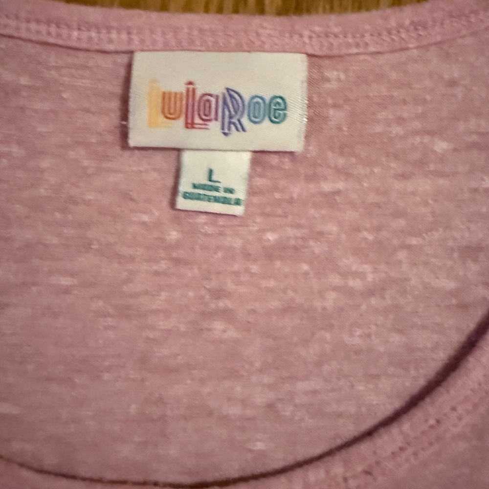 Pink and Red Lularoe Irma T-Shirts - Picture 4 of 9